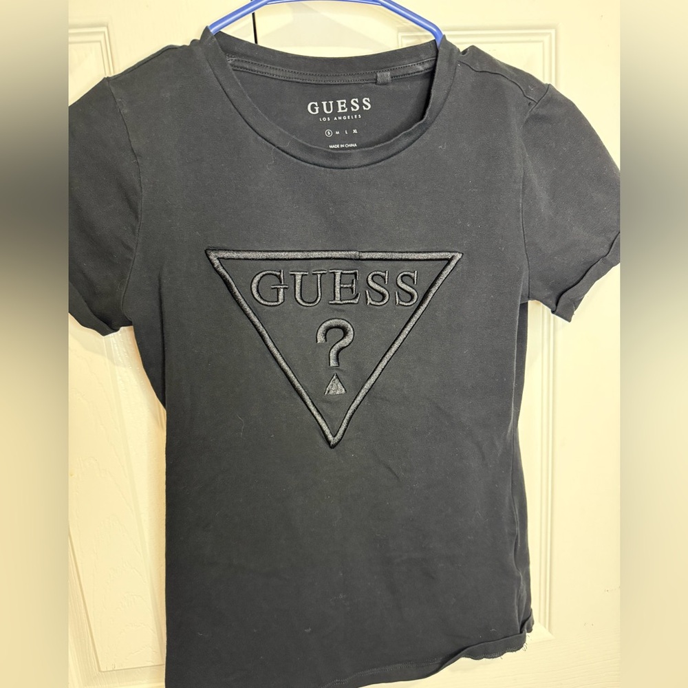 GUESS Los Angeles Black Logo T-Shirt Women's Small Classic Streetwear Tee